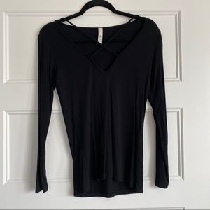 Black criss cross shirt